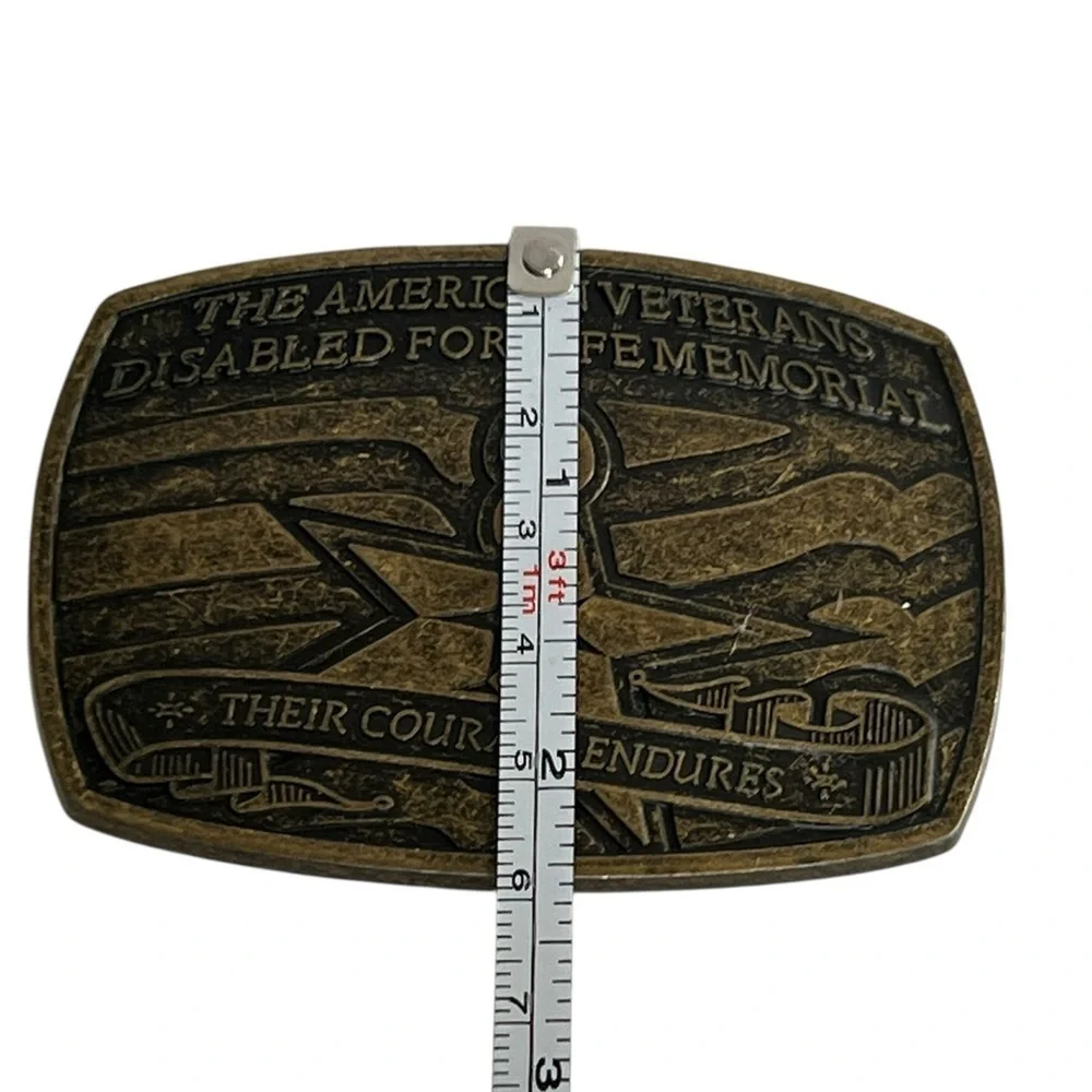 Vintage Belt Buckle American Veterans Disabled Life Memorial